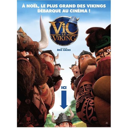Vic Le Viking - Affiche Originale De Cinéma Pliée - Format 40x60 Cm - Un Film De Eric Cazes Avec Tim Mcmullan, Violet Tucker Steel, Declan Miele-Howell, John Chancer, Tim Bentinck - Année 2019