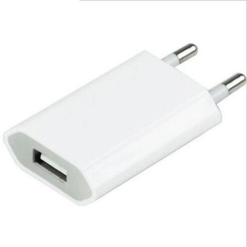 Adaptateur Usb Prise Murale Pour "Iphone 12" Secteur 1 Port Courant Ac Chargeur (5v 1a) Universel (Blanc).