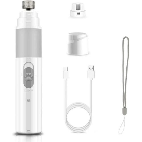 Lime À Ongle Pour Chien Chat, 2 Vitesses Ultra Silencieux Usb Chargeur Coupe Griffes Chat.