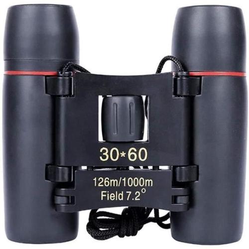 Jumelles haute puissance 30X60 pour adultes Mini télescope binoculaire portable Vision nocturne Jumelles pliantes étanches pour l'ob.