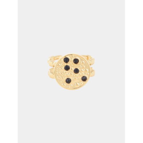 Bague Ronde En Cristal - Noir