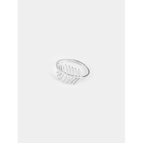 Bague Feuille Minimaliste - Argenté