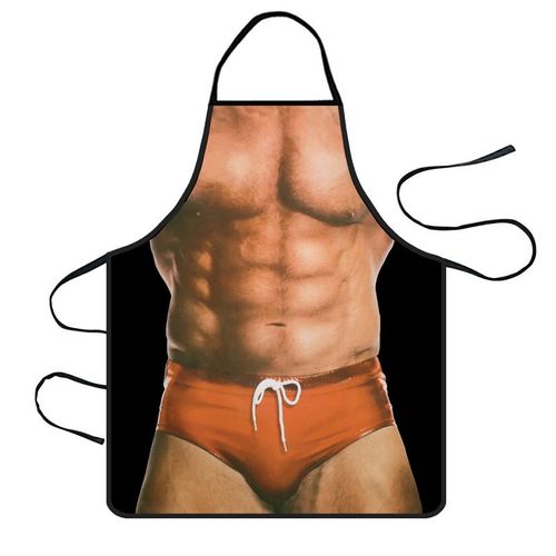 Muscle Male Pattern Tablier De Cuisine Créatif Sexy Original Comme Cadeau Pour Homme Ou Petit Ami