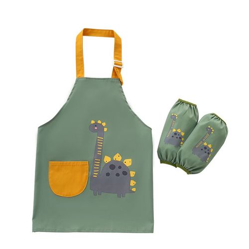 Dinosaure Enfants Tablier (3 - 6 Ans), Tablier Pour Enfants Avec Poches Et 2 Manches, Tablier De Peinture Pour Enfants, Tablier De Cuisine Pour Enfants Garçons Filles Pour La Cuisine Peinture Artisana