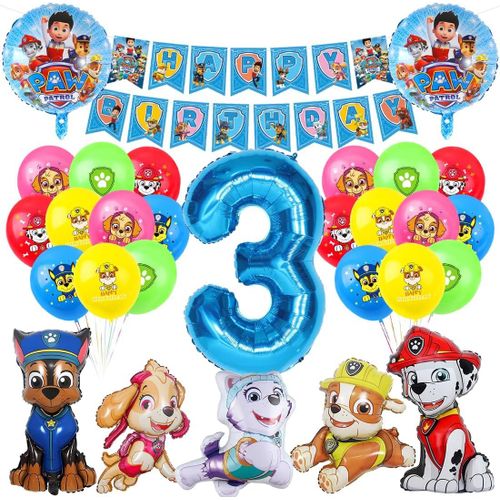 ERSHI-Deco Ballon Anniversaire 3 An Garçon, 30 Pièces Ballon 3 Ans, 3 Anniversaire Garçon, Chien De Dessin Animé Ballon DéCoration[2