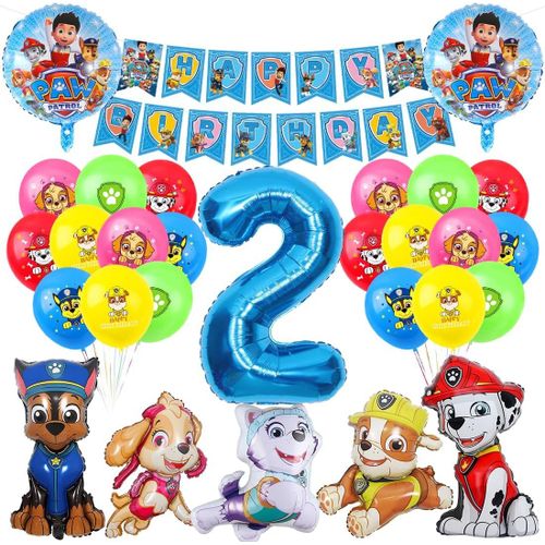 ERSHI-Deco Ballon Anniversaire 2 An Garçon,30 Pièces Ballon 2 Ans, 2 Anniversaire Garçon, Chien De Dessin Animé Ballon DéCoration,[2