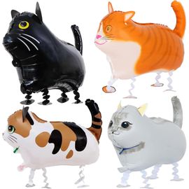 ERSHI-4 Pièces Marche Animal Ballons en Aluminium, Ballon Animaux Qui