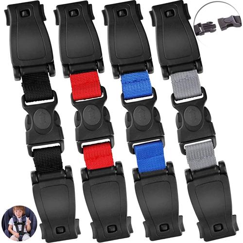 Lot De 4 Clips De Ceinture De Sécurité Pour Enfant, Clips De Ceinture De Sécurité Pour Bébé, Clips De Ceinture De Sécurité Pour Siège Auto, Pour Sièges Auto, Poussettes, Chaises Hautes, Universels