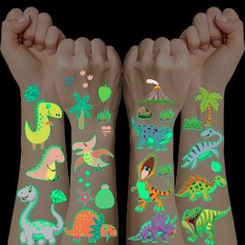 10 pièces tatouage dinosaure garçon, tatouage phosphorescent, petit cadeau d'anniversaire Pinata Jouets