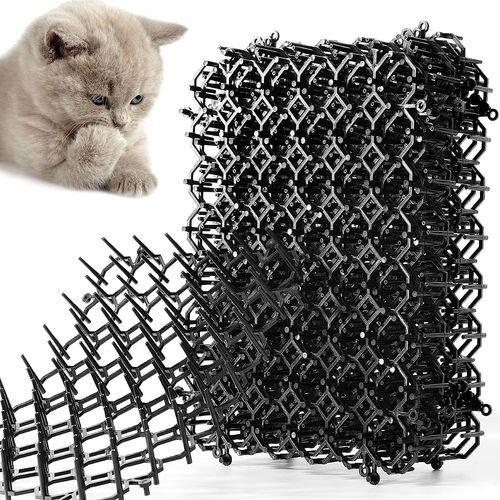 Lot De 12 Tapis À Griffer 15.5*20cm Avec Pointes Pour Chats, Tapis Répulsifs Pour Chats En Extérieur, Tapis Répulsifs Pour Chiens À Grille Épineuse Pour Clôtures De Jardin