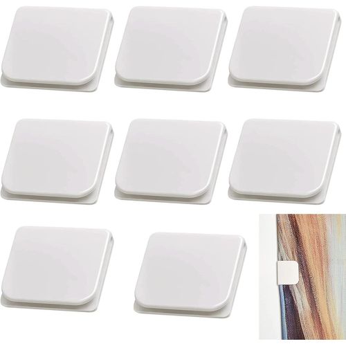 Jeu De 8 Clips Autocollants Pour Rideaux De Douche - Résistant Aux Éclaboussures - Résistant Au Vent - Ne Nécessite Aucun Perçage - Protection Contre Le Blocage - Accessoires De Salle De Bain Pour La