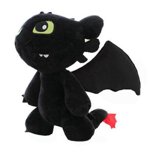 How To Train Your Dragon 2 Poupée Krokmou - 40cm (Hauteur) - Dragon Volant, Animal - Peluche, Noir