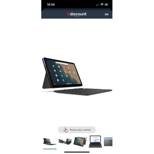 Tablette Lenovo ideaPad Duet 128 Go 13 pouces Noir avec clavier détachable