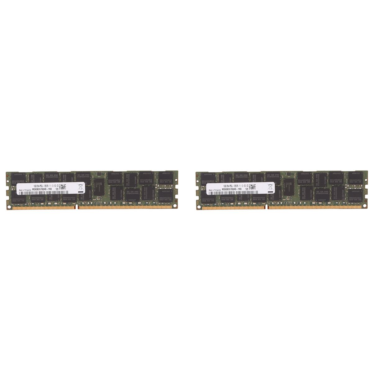 2X DDR3 16GB 1600Mhz RECC Ram PC3-12800 Mmoire 240Pin 2RX4 ...