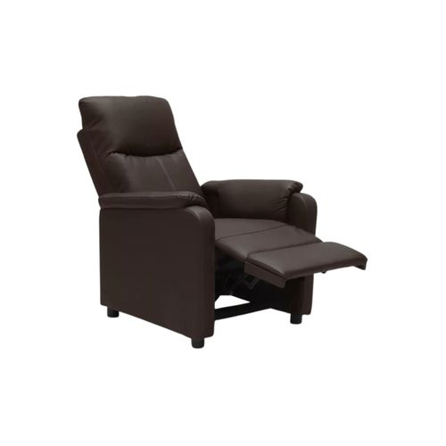 Fauteuil Relax En Simili Cuir Marron Foncé Inclinable Avec Repose-Pieds Accoudoir Dossier Réglable Plusieurs Position Fauteuil Rembourré Relaxant Tv Canapé Chaise Salon