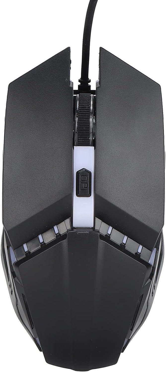 Souris Filaire Gamer pour PC 12800 DPI Souris RGB avec 8 Boutons  Programmables dont 1 Rapid Fire 13 Effets de Rétroéclairage Gaming Mouse  Ergonomique