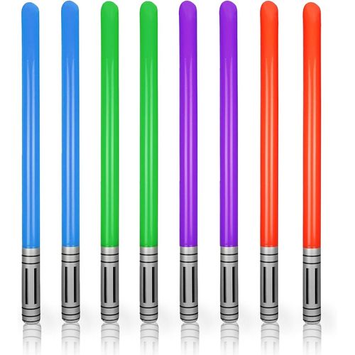 ERSHI-8 PCS Sabre Laser Ballons, Gonflable Ballon Sabre Bâton, Ensemble de Jouets d'épée Gonflable, Sabre Jouet Enfant, Fête D'ann[7