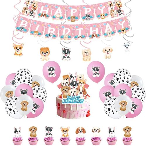 ERSHI-Décoration Anniversaire Chien De Compagnie Decoration Anniversaire Pet Dog Ballons de Fête Dog Ballon d'Anniversaire Pet Dog[1