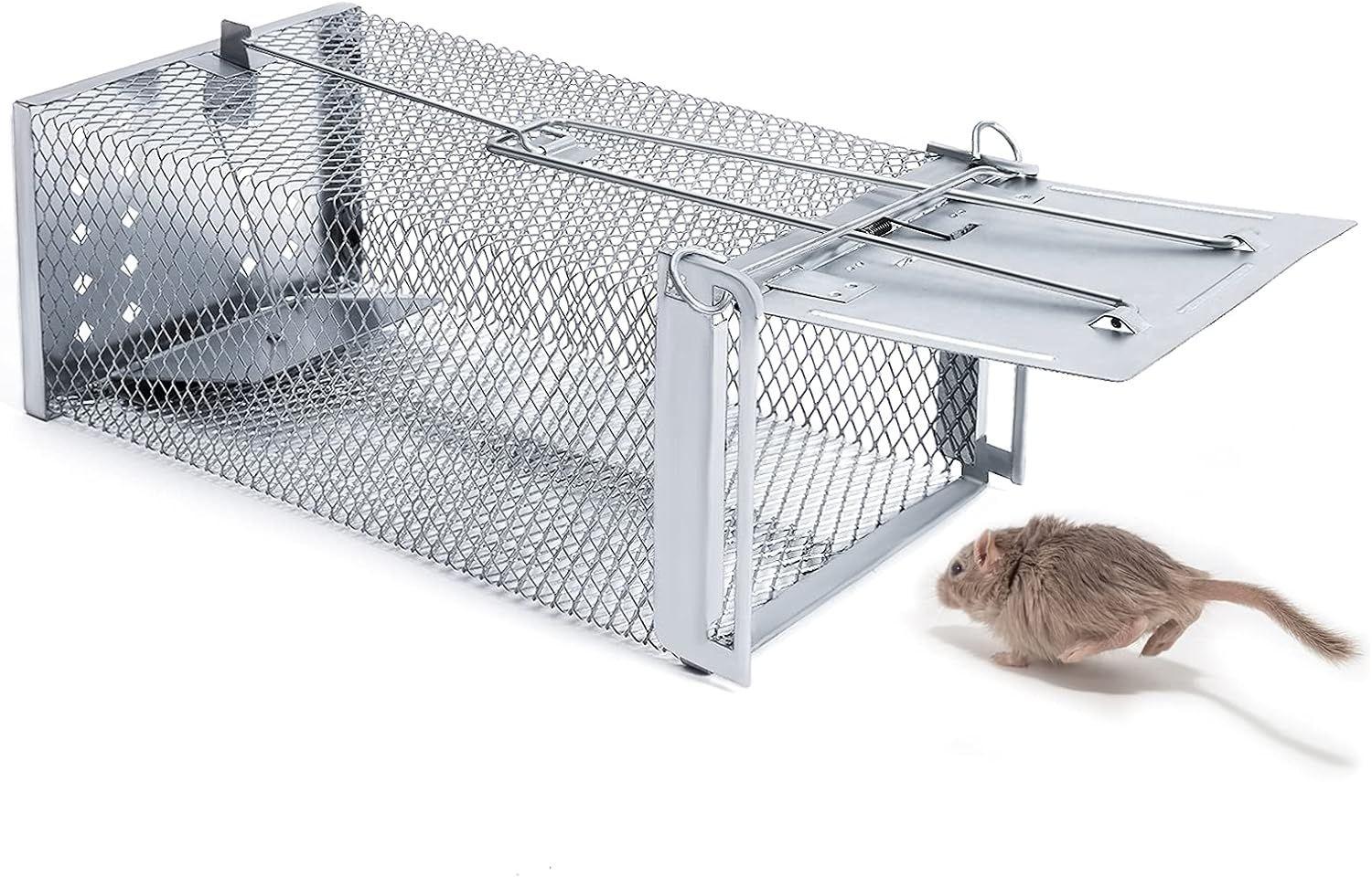 2-pack de pièges à cages à rats sans cruauté, pièges à rats de souris  vivants capture et libération pour l'extérieur intérieur, petit animal