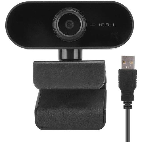 Webcam HD USB pour ordinateur noir