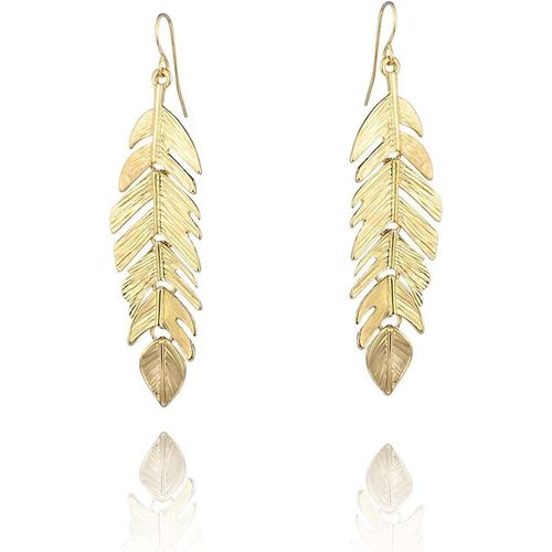 1 Paire Plaqué Or Vintage Feuille Boucles D'oreilles Femmes Boucles D'oreilles Bijoux Cadeaux Femmes Cadeaux Filles Cadeaux Saint Valentin Anniversaire Anniversaire