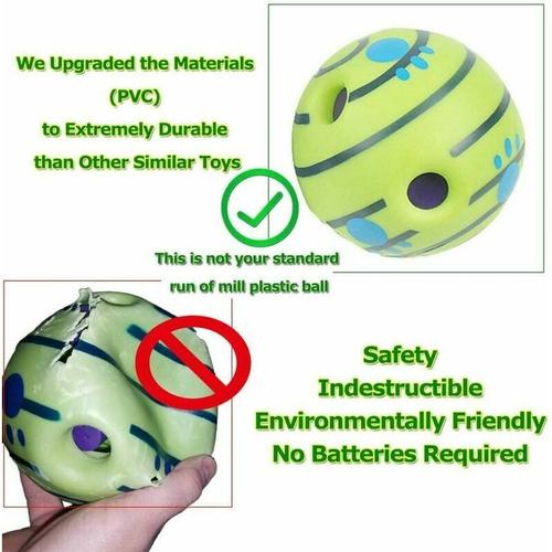 Lechuang Balles Pour Chien?Wobble Wag Giggle Ball, Balle Pour Chien Wobble Giggle Avec Des Sons Amusants, Jouets Interactifs Pour Chien, Idéal Pour Les Chiens De Taille Moyenne Et Grande De Tous Agesb