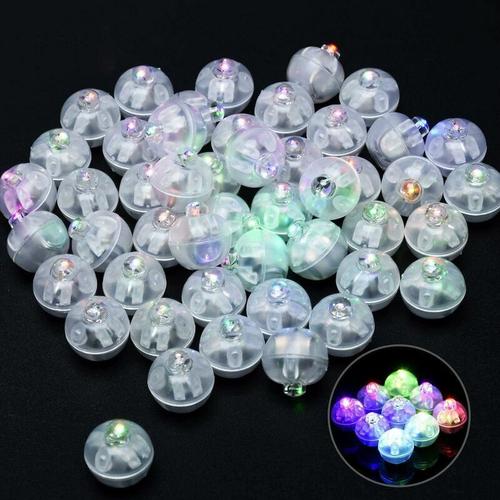 Lechuang ?50pcs Mini Lampe Ballons À Led, Longue Durée De Vie, Lanterne En Papier Étanche, Décoration De Mariage?Party Birthday, Festival Decorative Lights(White?)Luminaires Et Éclairageluminaires Ex