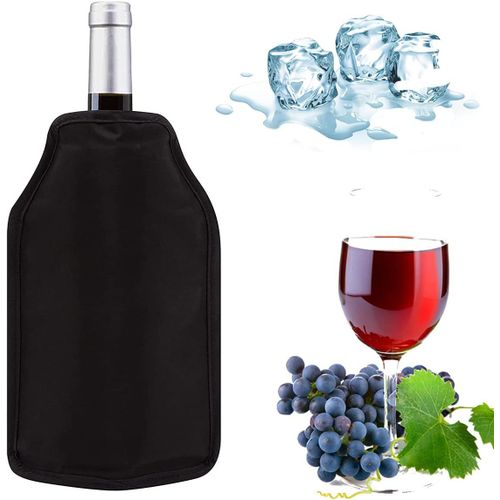 Sac Isotherme Bouteille, 15.5x22.5cm Rafraichisseur De Bouteille De Vin, Refroidisseur Bouteille De Tissu Imperméable Avec Gel Réfrigérant, Refroidisseur Vin Utilisé Pour Vin, Champagne, Bière