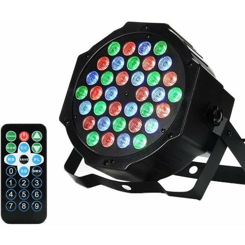 Projecteur seul?36 projecteurs LED, projecteurs PAR, lumière disco, lumière stroboscopique DJ, éclairage de scène, lampe, mixage RBG, 36W, entrée / sortie DMXProjecteur seul