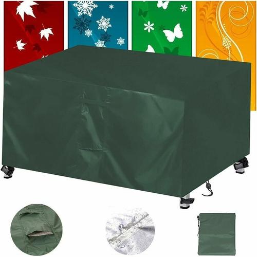 Housse Salon De Jardin?Housse Salon Jardin,420d Bache Salon De Jardin Protection Mobilier,Imperméable Résistance Au Vent,Respirante,Antipoussière Et Résistante Aux Uv -Vert?120x60x90cmhousse