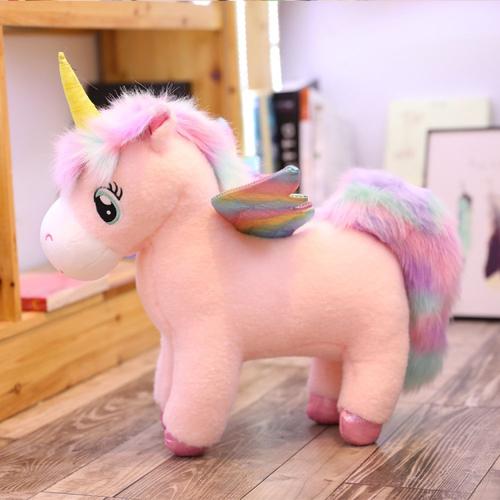 Jouet en peluche licorne arc-en-ciel pour enfants