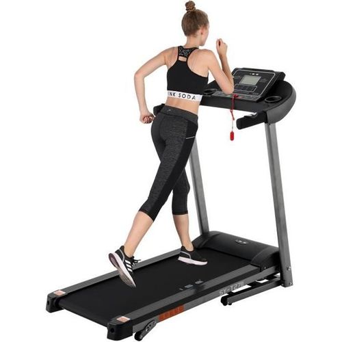 Ise Tapis De Course Electrique Pliable,Motorise 14km/H,12 Programmes,Avec Capteur D'impulsion,Roues De Transport,Verin Hydraulique