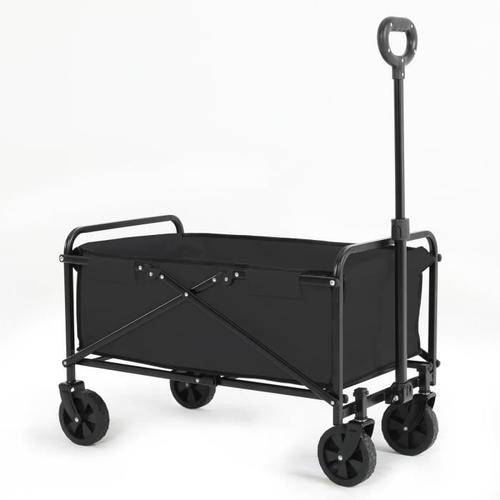 Chariot de Jardin Pliable ISE - Roues Pivotantes 360° - Charge Maxi 80KG - Blanc