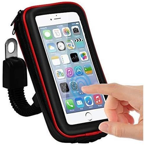 Clm-Tech Support De Téléphone Portable Vélo, Moto, Support De Smartphone Pour Vélo #2 Trottinette Scooter Jusqu'à 5.5 Pouces, Rouge