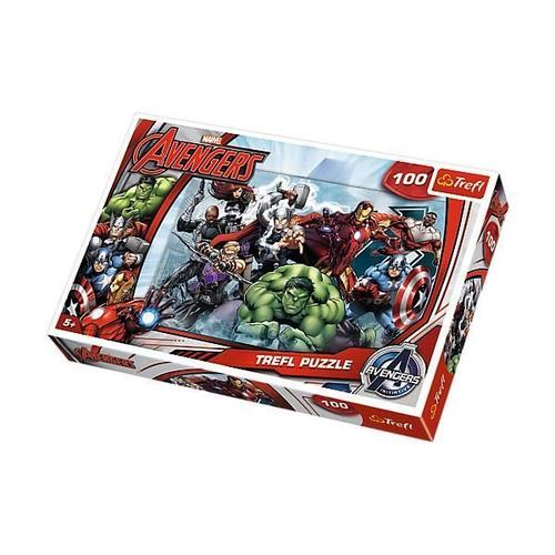 Puzzle 100 Éléments Avengers - Trefl - Dessins Animés Et Bd - Enfant - Rouge / Vert / Jaune / Blanc / Bleu