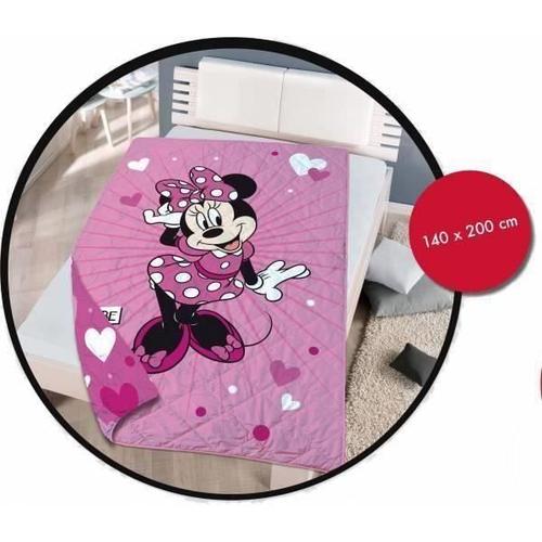 Couette Imprimée Minnie Mouse C¿Ur Rose 140x200 Cm Disney