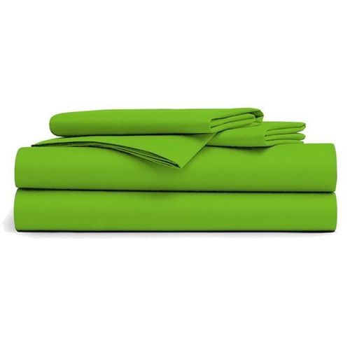 Drap Plat 240x300cm- Vert Anis 100% Coton 57 Fils / Cm