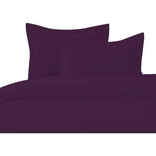 Housse De Couette 240x260 Cm Prune 100% Coton, Composé De 57 Fils / Cm - Homerokk