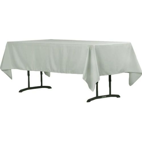 Homerokk - Nappe Unie Rectangulaire 140x240cm Gris Claire 100% Polyester Traitée Anti Taches