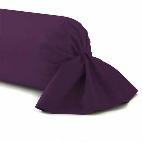 Taie Traversin 45x185cm - Prune 100% Coton