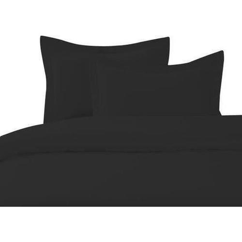 Housse De Couette 240x260 Cm Noir 100% Coton, Composé De 57 Fils / Cm - Homerokk