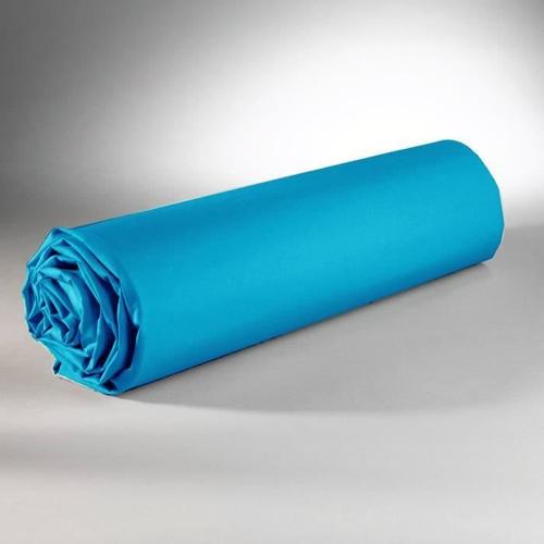 Drap Housse 180 X 200 Cm 100% Coton - Bleu