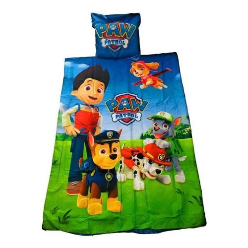 Parure De Lit - Pat Patrouille - Paw Patrol - Nickelodéon - Housse De Couette 140x200 Cm + Taie 63 X 63 Cm