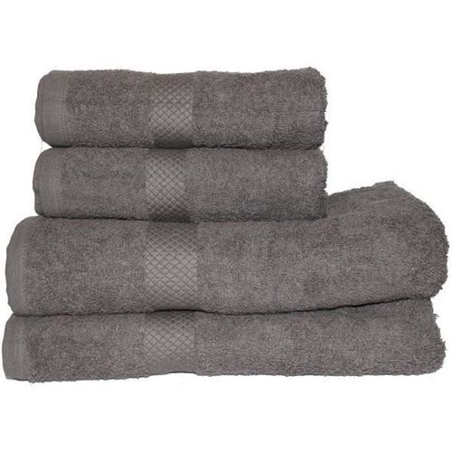 Lot De 3 Serviettes De Toilettes 50 X 90 Cm 100% Coton, 500 Gr/M² - Gris