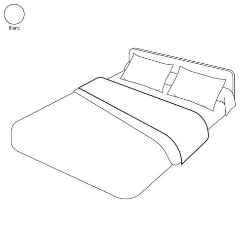 Drap Plat Uni Blanc 180x290 - Sylvie Thiriez