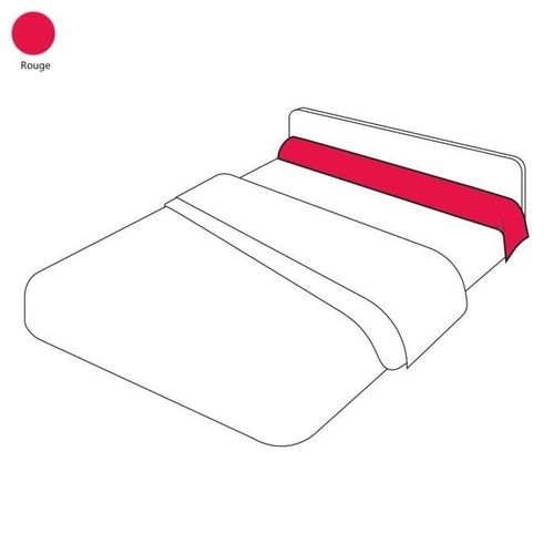Taie De Traversin Uni Rouge 43x140 - Tradilinge