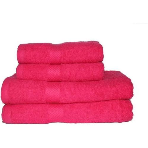 Lot De 3 Serviettes De Toilettes 50 X 90 Cm 100% Coton, 500 Gr/M² - Fuchsia