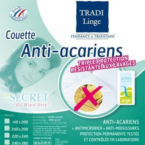 Couette 100% Coton Aegis 140x200