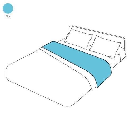Drap Plat Uni Sky 180x290 - Sylvie Thiriez