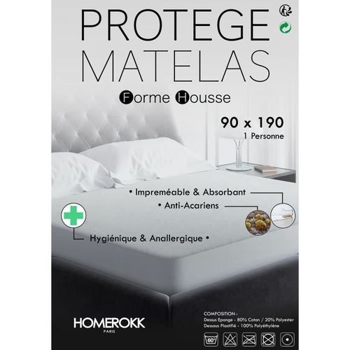 Alèse 90x190cm Imperméable Protège Matelas - Homerokk